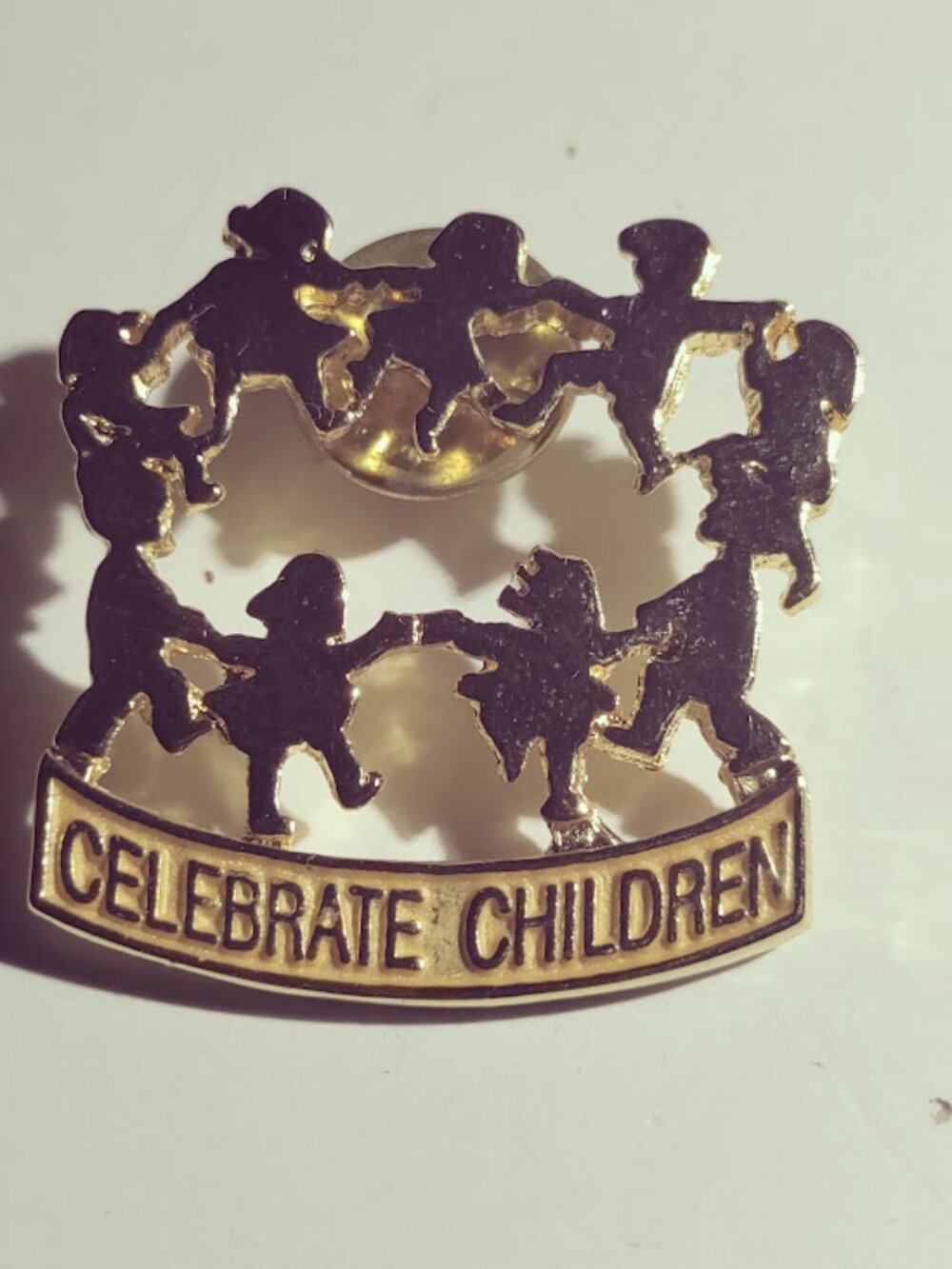 Pin Man Celebrate Children Lapel Pin